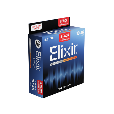 3PACK Struny Elixir NanoWeb 10-46 Light NEW (16567)