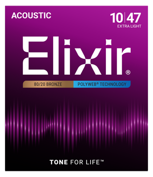 Struny Elixir PolyWeb 80/20 Bronze 10-47 Extra Light (11000)