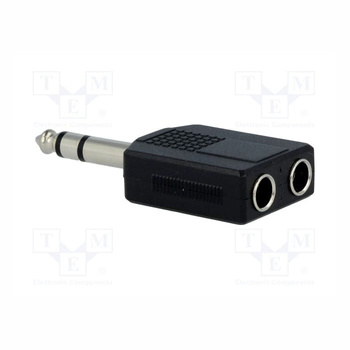 Rozgałęźnik stereo Jack 6,35mm na 2xJack 6,35mm