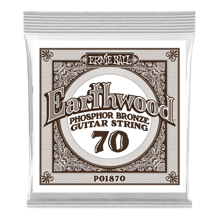 Struna pojedyncza do gitary akustycznej Ernie Ball Phosphor Bronze .070 1870