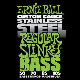 Struny Ernie Ball Stainless Steel Regular Slinky Bass 50-105 (2842)