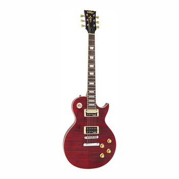 Gitara Vintage Chrome Hardware Flamed Trans Wine Red V100TWR