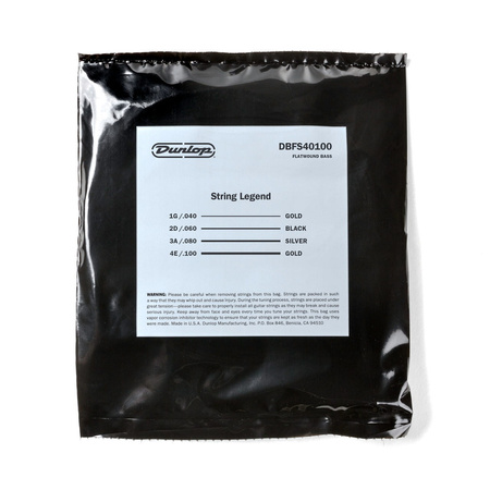 Struny Dunlop Flatwound Stainless Steel 40-100 (DBFS40100)