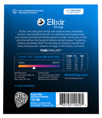 Struny Elixir PolyWeb 10-46 Custom Light (12050)