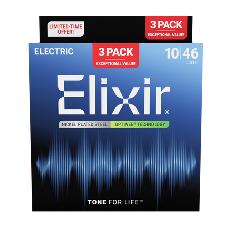 3PACK Struny Elixir Optiweb 10-46 Light NEW (16572)