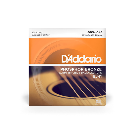 Struny D'Addario Phosphor Bronze 12-string Extra Light 9-45 EJ41