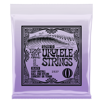 Struny do ukulele koncert/tenor low G Ernie Ball Black Ball End (2327)