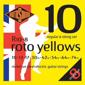 Struny Rotosound Nickel on Steel Electric Regular 8-strings 10-74 (R10-8)