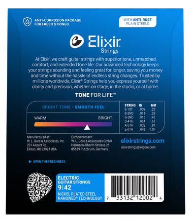 Struny Elixir NanoWeb 9-42 Super Light (12002)