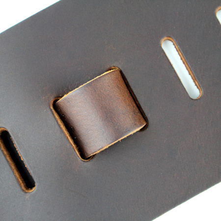 Pasek do gitary skórzany RICHTER Raw III Punch Brown