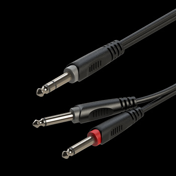 Kabel Roxtone 2 x 6,3 jack / 1 x 6,3 jack stereo 3m RAYC100L3