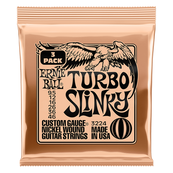 3-pack Struny Ernie Ball Turbo Slinky Nickel  Wound 9.5-46 (3224)