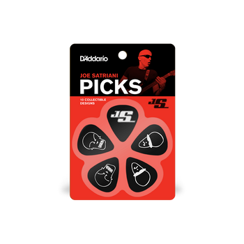 Zestaw 10 kostek D'Addario Joe Satriani Black Medium 0.70mm 1CBK4-10JS