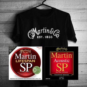 Struny Martin Pakiet Promocyjny The Martin Tee (MSPPACK0021)