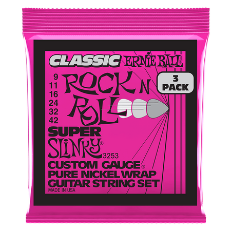 3-PACK Struny Ernie Ball Classic Pure Nickel Super Slinky 9-42 (3253)