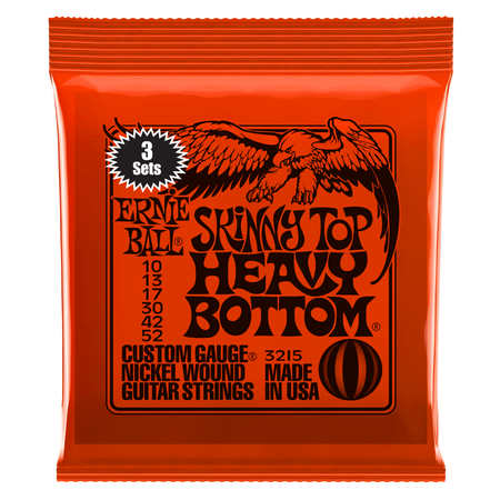 3 x Struny Ernie Ball Slinky Skinny Top Heavy Bottom  Nickel Wound 10-52 (3215)