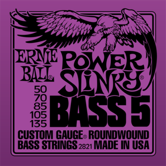 Struny Ernie Ball Power Slinky 5-string Bass Nickel Wound 50-135 (2821)