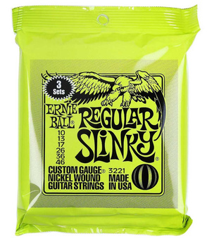 3 x Struny Ernie Ball Regular Slinky Nickel Wound 10-46 (3221)