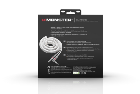 Kabel gitarowy spiralny Monster Cable Prolink CLASSIC 3,6m kątowy