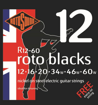 Struny Rotosound Nickel on Steel Electric Blacks 12-60 (R12-60)