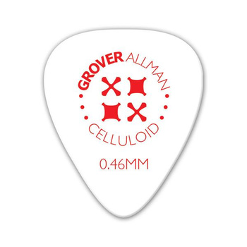 Kostka gitarowa Grover Allman Celluloid Pro White 0.46mm