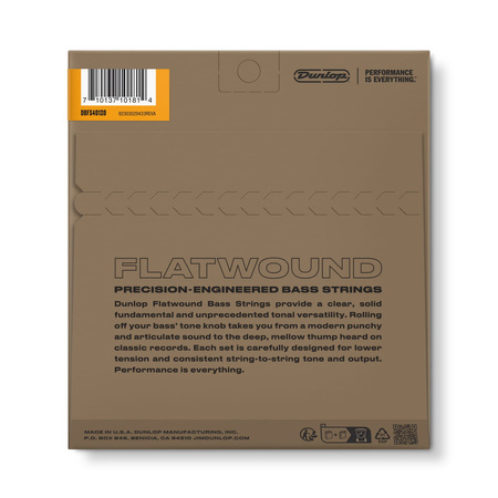 Struny Dunlop Flatwound Stainless Steel 5-strings 40-120 (DBFS40120)