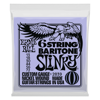Struny Ernie Ball 6-string Baritone Slinky  13-72 (2839)