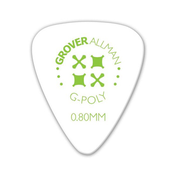 Kostka gitarowa Grover Allman G-Poly  White 0.80mm