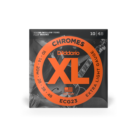 Struny D'Addario Chromes Flatwound Extra Light 10-48 ECG23
