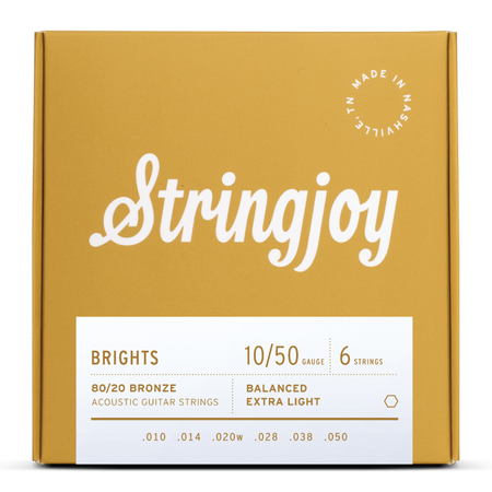 Struny do gitary akustycznej Stringjoy BRIGHTS 80/20 Bronze 10-50 (BB1050)