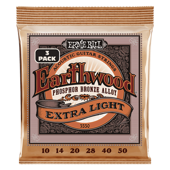 3-pack Struny Ernie Ball Earthwood Phosphor Bronze 10-50 (3550)