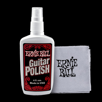 Zestaw płyn i szmatka Ernie Ball z mikrofibry do czyszczenia instrumentów (4222)