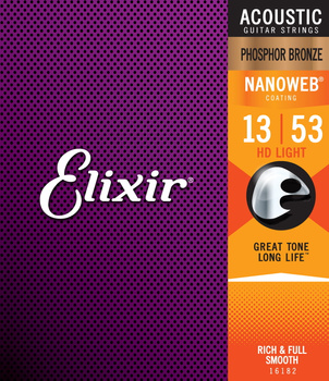 Struny Elixir NanoWeb Phosphor Bronze 13-53 HD Light (16182)