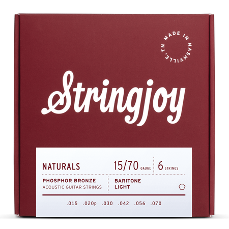 Struny do gitary akustycznej barytonowej Stringjoy NATURALS Phosphor Bronze 15-70 (NB1570)