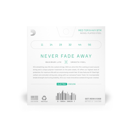 Struny D'Addario XS Nickel Coated Electric Medium Top Extra Heavy Bottom 11-56 (XSE1156)