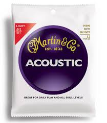 Struny Martin Acoustic 80/20 Bronze Light 12-strings 12-54 M190