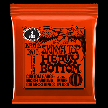 3 x Struny Ernie Ball Slinky Skinny Top Heavy Bottom Nickel Wound 10-52 (3215)