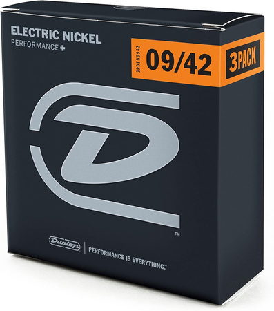 3PACK Struny Dunlop Electric Light Nickel Wound 9-42 3PDEN0942