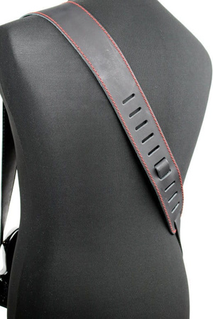 Pasek do gitary skórzany RICHTER Raw II Vintage Black Red