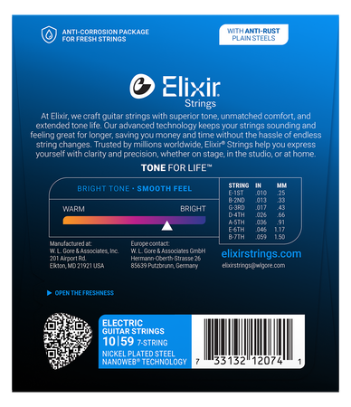 Struny Elixir NanoWeb 10-59 7-String Light/Heavy (12074)