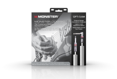 Kabel gitarowy spiralny Monster Cable Prolink CLASSIC 3,6m kątowy