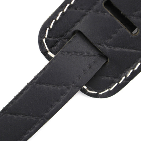 Pasek do gitary skórzany RICHTER Raw II Contour Sew Black