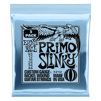 3PACK Struny Ernie Ball Primo Slinky Nickel Wound 9.5-44 (3212)