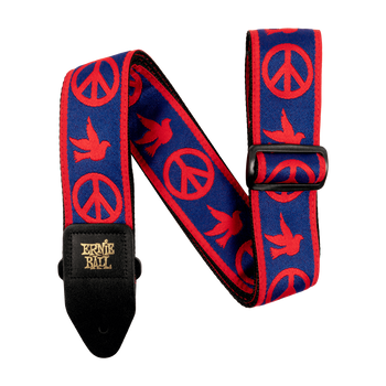 Pasek do gitary Ernie Ball Red And Blue Peace And Love Dove Jacquard (4698)