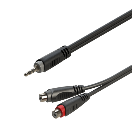 Kabel Roxtone 2 x gniazdo RCA / 1 x 3,5 jack stereo 0,2m RAYC330L02