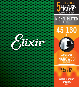 Struny Elixir NanoWeb 5-String 45-130  Light/Long Scale (14202)