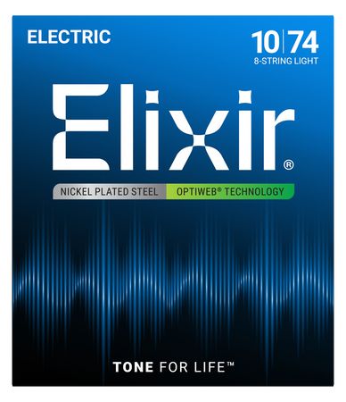 Struny Elixir OptiWeb 10-74 8-String Light (19062)