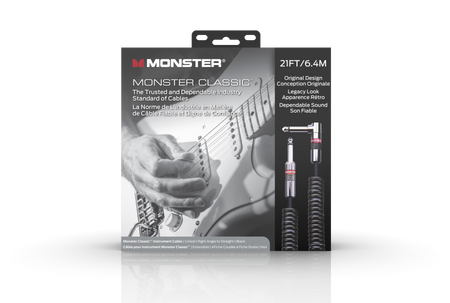 Kabel gitarowy spiralny Monster Cable Prolink CLASSIC 6,4m kątowy