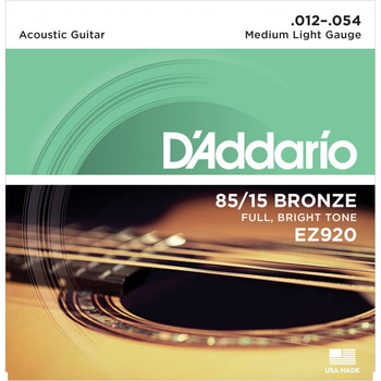 Struny D'Addario EZ920 Great American Bronze Medium Light 12-54