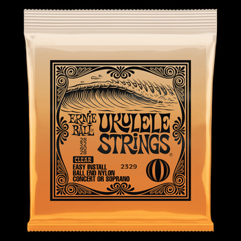Struny do ukulele sopran/koncert Ernie Ball Clear Ball End 2839